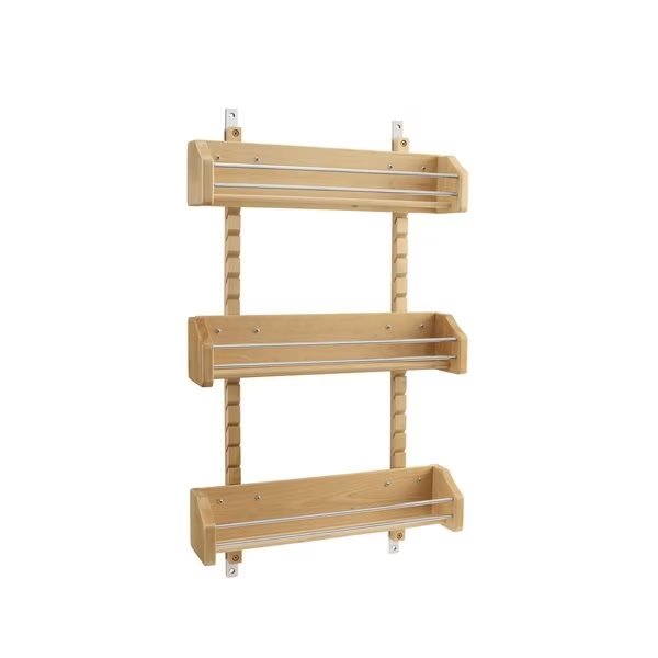 Rev-A-Shelf Wood Wall Cabinet Adjustable Spice Rack, Rev-A-Shelf, Mfr#: 4ASR-21